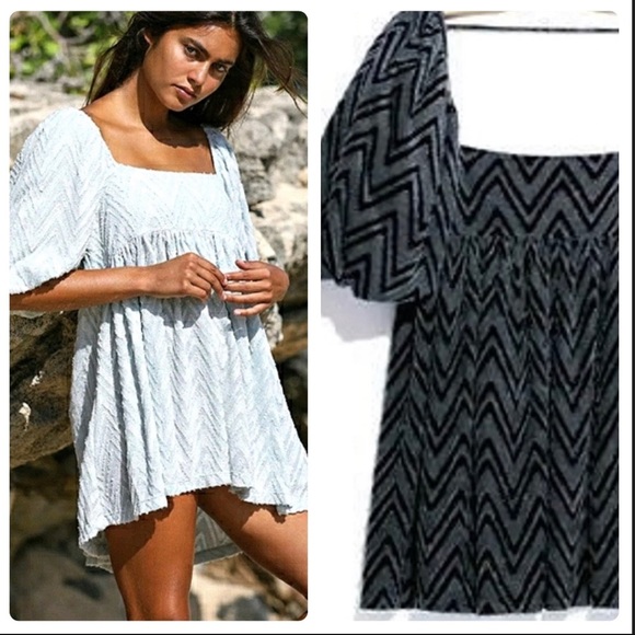 Free People Wavy Baby Gray Size X Small Tunic Dress - Picture 1 of 11